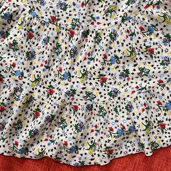 VTG Anna Sui Fairytale Floral Tier Silk Skirt - Picture 4 of 6